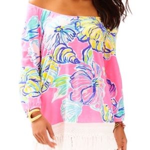 Lilly Pulitzer Alia off the shoulder tunic top